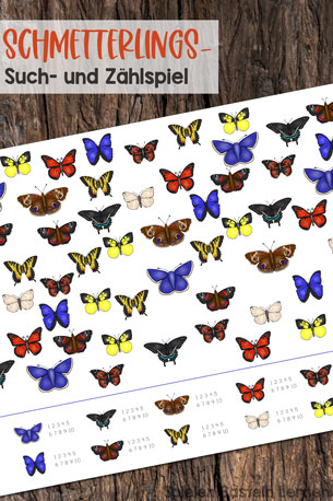 Schmetterlings-Such- und Zählspiel